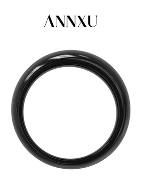 ANNXXU如鱼得水系列黑色不规则树脂手镯宽手镯镯子