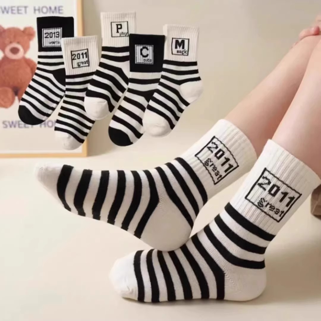 【下单立减50】儿童袜子秋款棉袜中筒袜男童女童秋冬季棉袜XJ - 图1