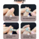 Handmade nail size chart and jelly glue usage tutorial (click on the main picture to play normally)