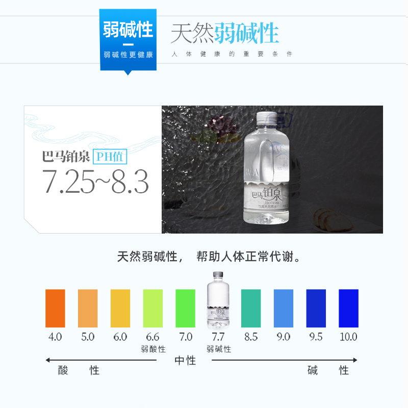 巴马铂泉天然弱碱性饮用水低钠500ml*30铂金瓶装源自巴马非矿泉水 - 图1