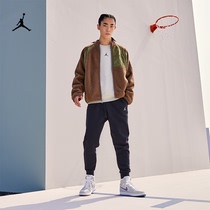 Jordan official Nike Jordan Mens gush trousers Winter new guard pants knit embroidery soft FJ7780