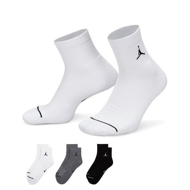 ຖົງຕີນກິລາ Nike Jordan ແຫ້ງໄວ (3 ຄູ່) ຖັກແສ່ວໃນລະດູຮ້ອນແລະສະດວກສະບາຍ JORDAN DX9655