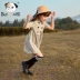 Váy ngắn tay cho bé gái mùa hè 2019 và mùa thu mới kiểu áo gió đôi ngực trong chiếc váy công chúa lớn POLO - Váy váy mùa hè cho bé gái Váy