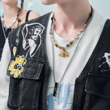 Ожерелье подходит для мужчин и женщин, прямоугольная подвеска в стиле хип-хоп для влюбленных, подарок на день рождения