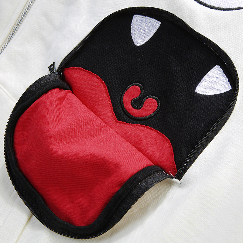 GUUKA奶白色开衫连帽卫衣男纯棉潮 嘻哈小怪兽蝙蝠袖针织外套宽松,淘宝优惠券,粉丝福利购,淘宝优惠卷