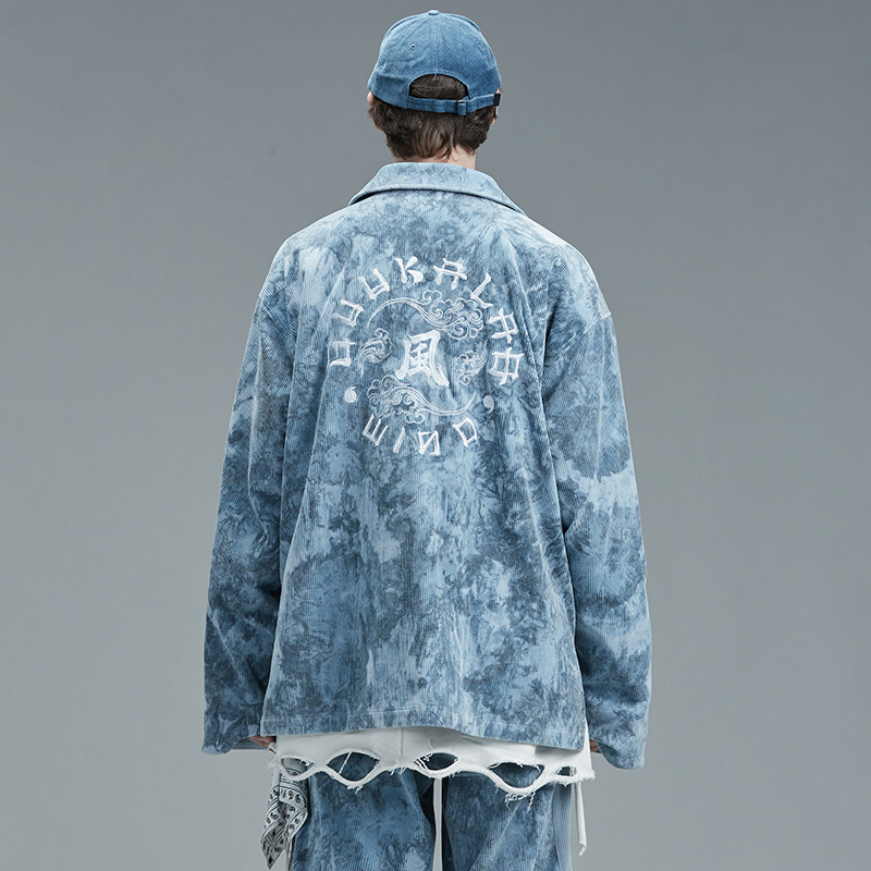 guuka潮牌扎染多袋工装冬学生夹克 GUUKA夹克