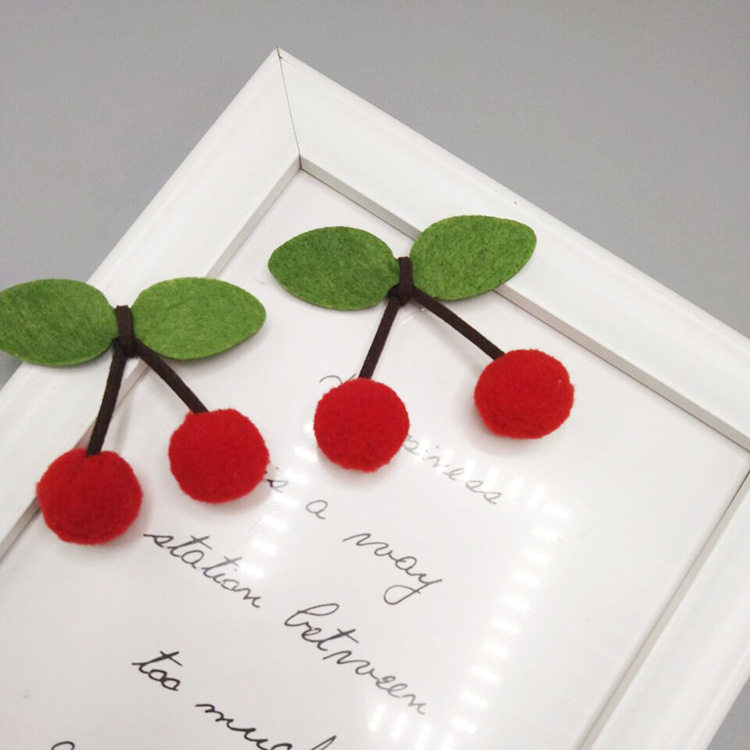 窗帘纱帘装饰配件小饰品可爱小樱桃毛球diy胸针帘门飘窗点缀挂饰,淘宝优惠券,粉丝福利购,淘宝优惠卷