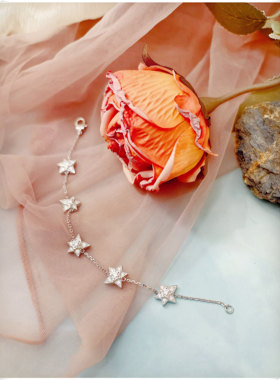 S925纯银进口5A锆石纯银手链项链