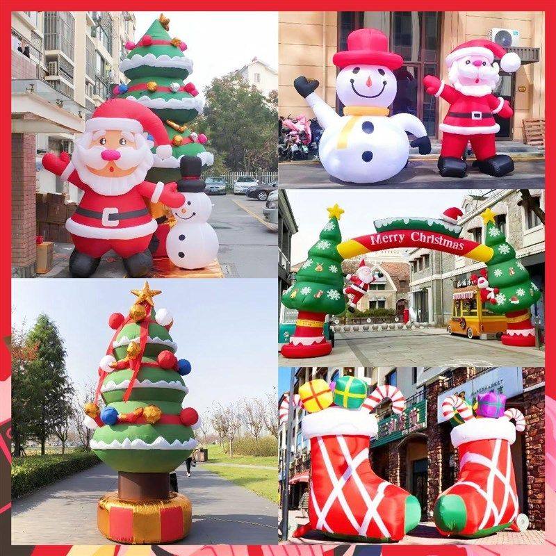 充气圣诞老人树拱门卡通模型发光装饰道具圣诞节美陈雪人爬墙气模,淘宝优惠券,粉丝福利购,淘宝优惠卷