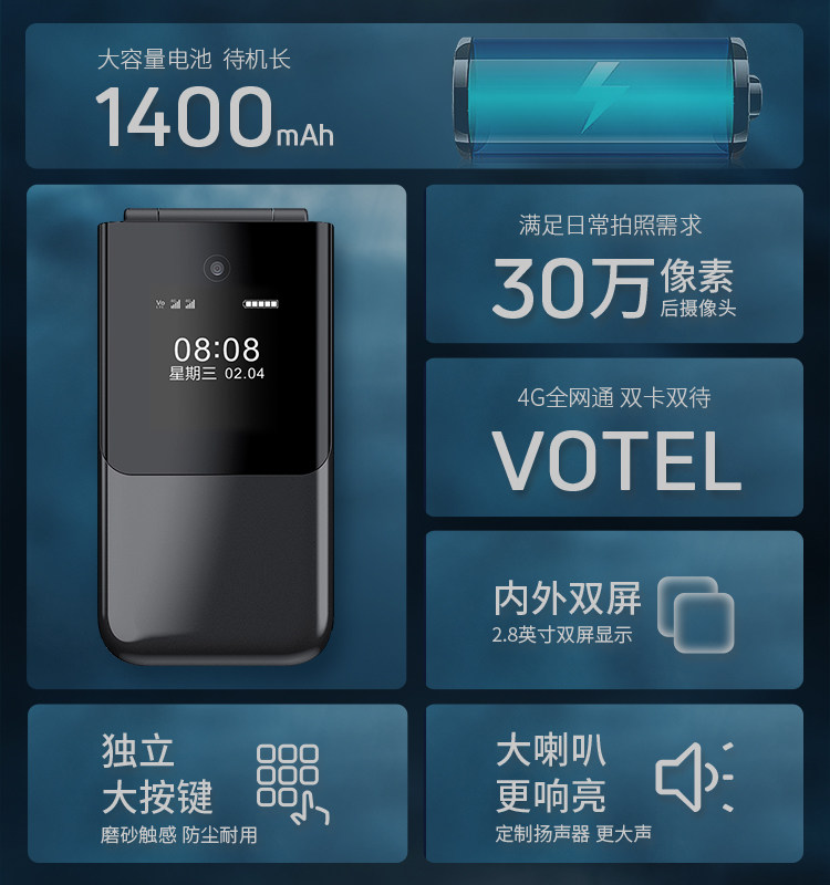 守护宝上海中兴k399老人翻盖手机 守护宝手机