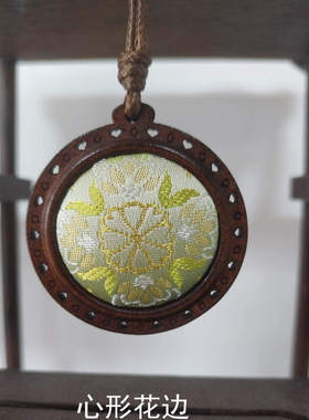 团建沙龙国风diy材料包八宝莲花织锦仿宋锦木雕花复古项链毛衣链