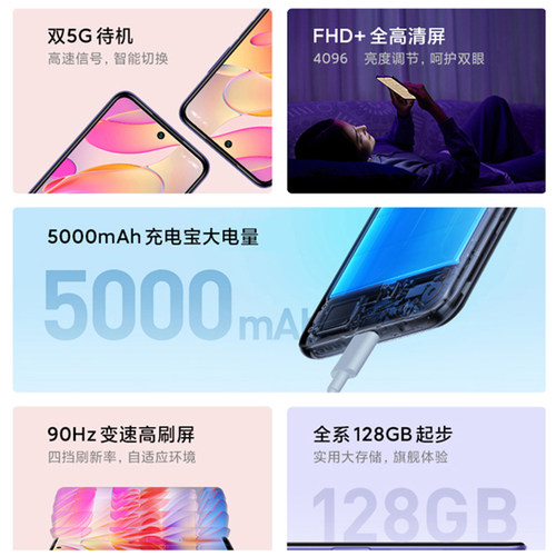MIUI/小米 Redmi Note 10全网通5G红米note10Pro智能游戏工作手机 - 图0