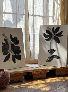 umbluela极简黑白抽象装饰画