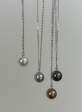 通勤S925纯银单粒珍珠项链高级感