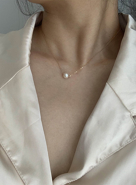 锁骨链不褪色高性价比天然珍珠