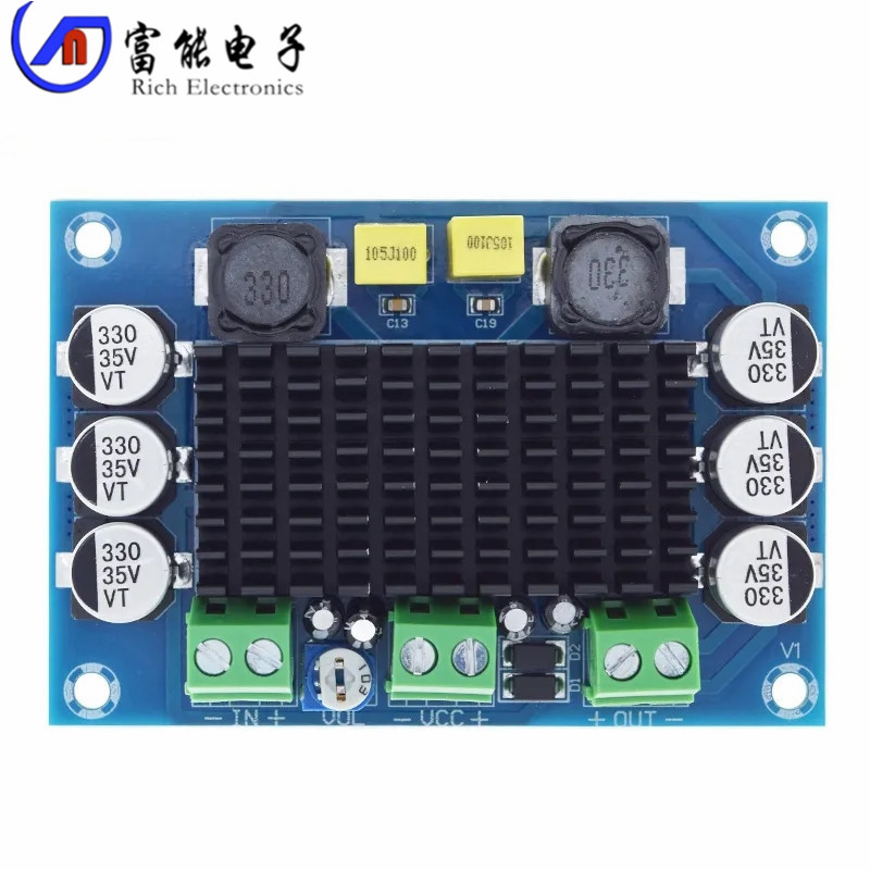 XH-M542 单声道100W数字功放板代替TPA3116数字音频放大板 12-26V - 图3