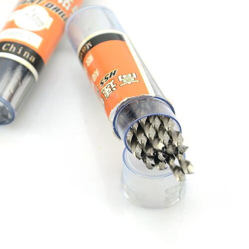 高速钢小钻头白色直柄麻花钻0.5-3.2mm微型直钻白钢HSS手捻钻头 - 图0
