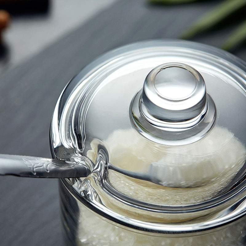 厨房用品家用调料罐玻璃调料盒调味罐全透明放盐罐收纳盒组合套装,淘宝优惠券,粉丝福利购,淘宝优惠卷