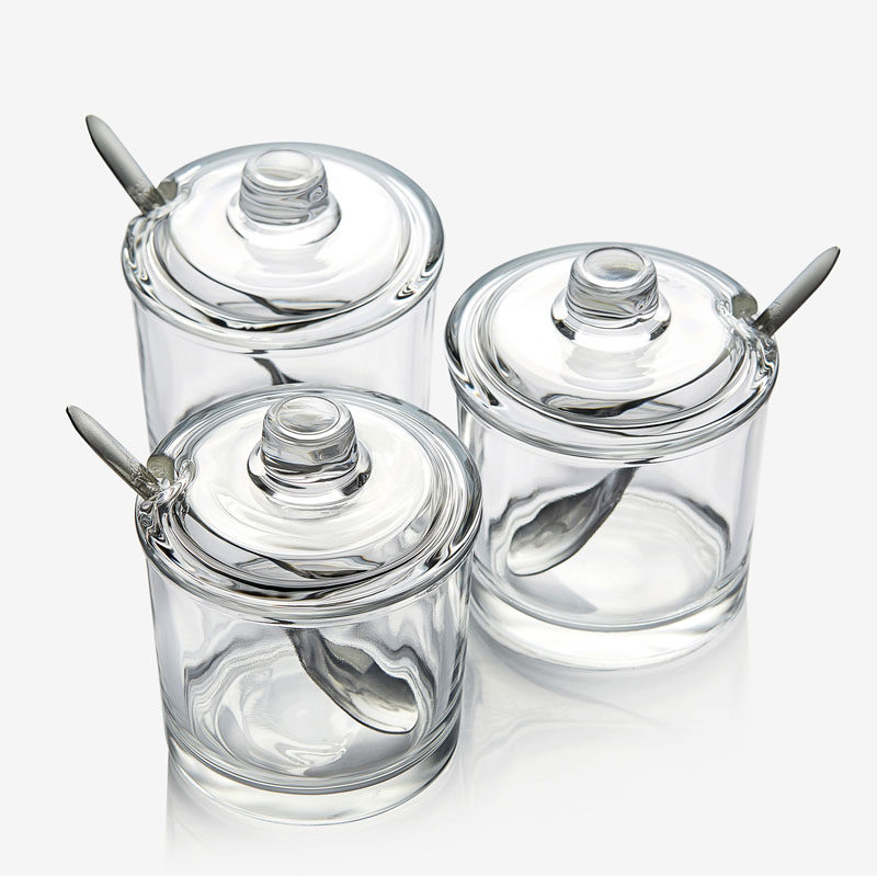 厨房用品家用调料罐玻璃调料盒调味罐全透明放盐罐收纳盒组合套装,淘宝优惠券,粉丝福利购,淘宝优惠卷