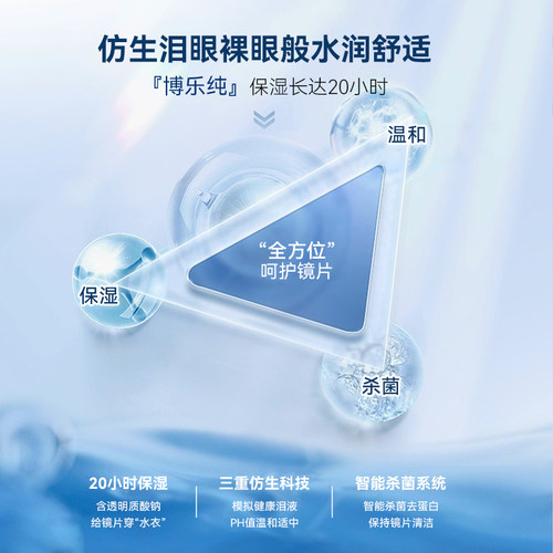 博士伦护理液清透355*2+120ml隐形眼镜润明臻净旗舰店官网正品 - 图2