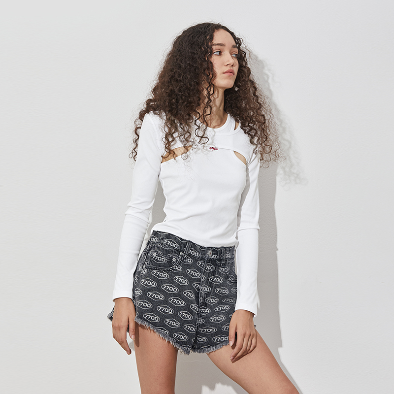 JOYRICH 2024秋冬女款美式辣妹背心坎肩罩衫长袖两件套打底衫上衣