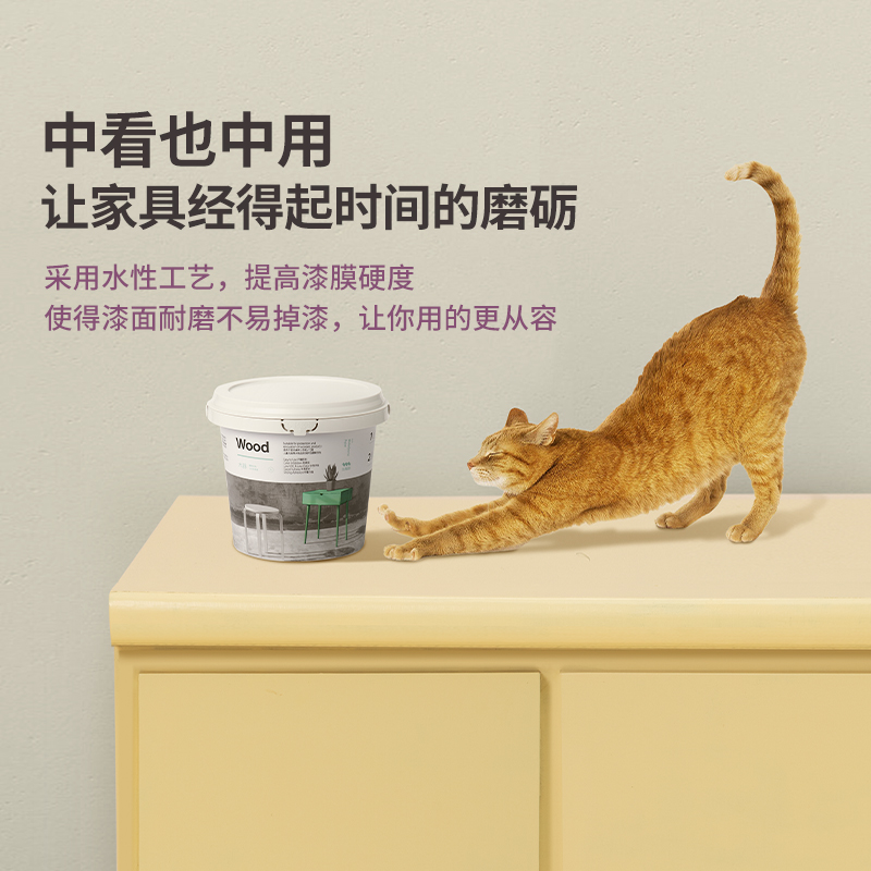 三青漆水性木器漆官方旗舰店木门家具翻新旧柜子衣柜改色自刷油漆 - 图2