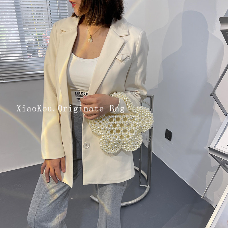 五叶花朵链条串珠包手工编织珍珠包包diy材料自制手提斜挎包女夏,淘宝优惠券,粉丝福利购,淘宝优惠卷