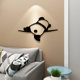 Cartoon red panda creative stickers 3D three-dimensional wall stickers layout living room bedroom bedside background wall decorations