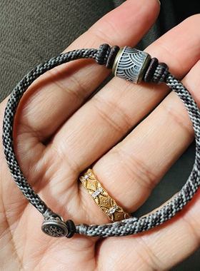 高光泰蜡925平安顺遂节节高升不怕水不掉色手绳手链男女闺蜜礼物