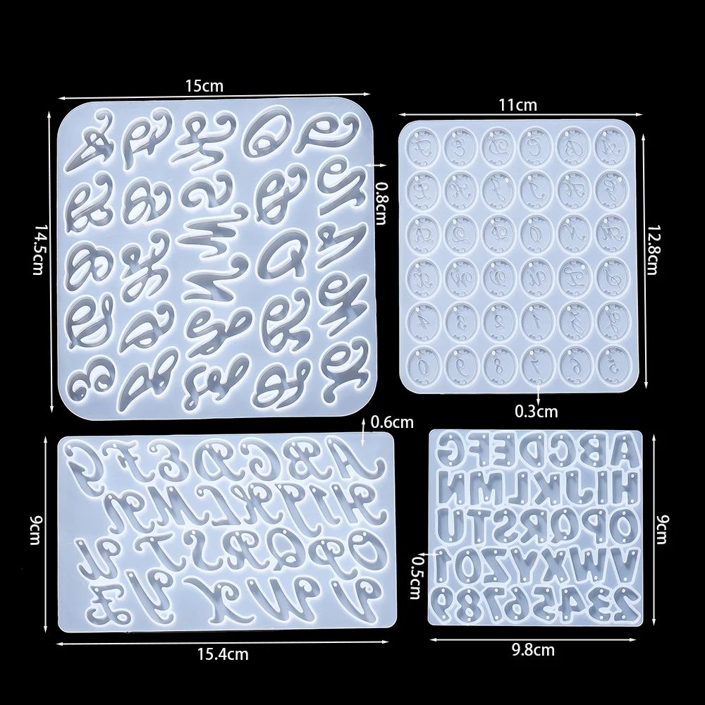 Alphabet Epoxy Resin Silicone Mold Letter Number Mould DIY K - 图0