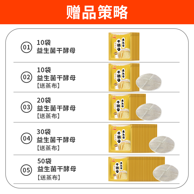 川秀高活性干酵母粉馒头包子面包花卷耐高糖多用型发酵粉5g/袋 - 图2