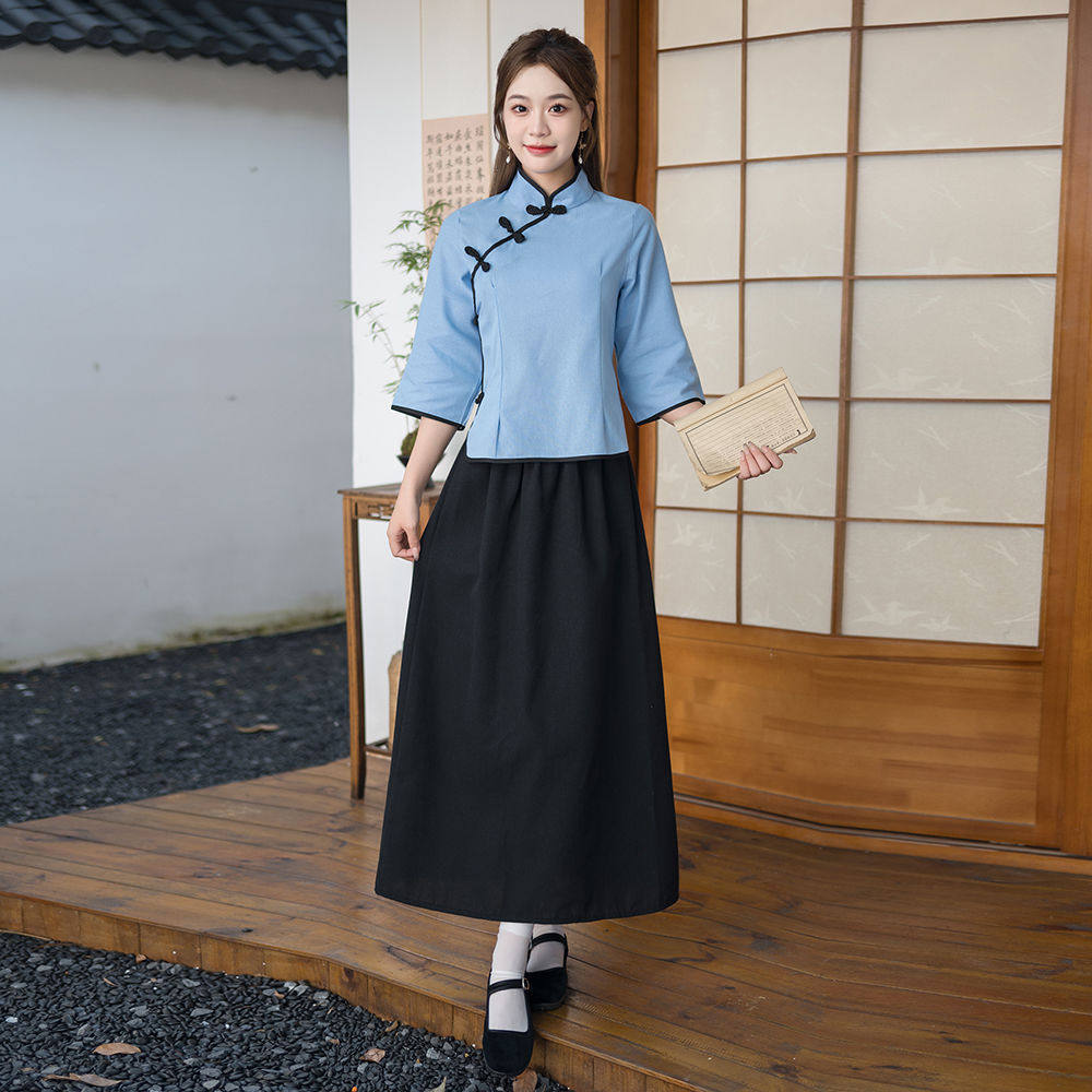 民国学生装五四青年装男女民国风女装中山装儿童舞台合唱表演服装,淘宝优惠券,粉丝福利购,淘宝优惠卷