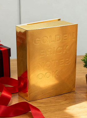 简约轻奢金银砖笔记本装饰摆件