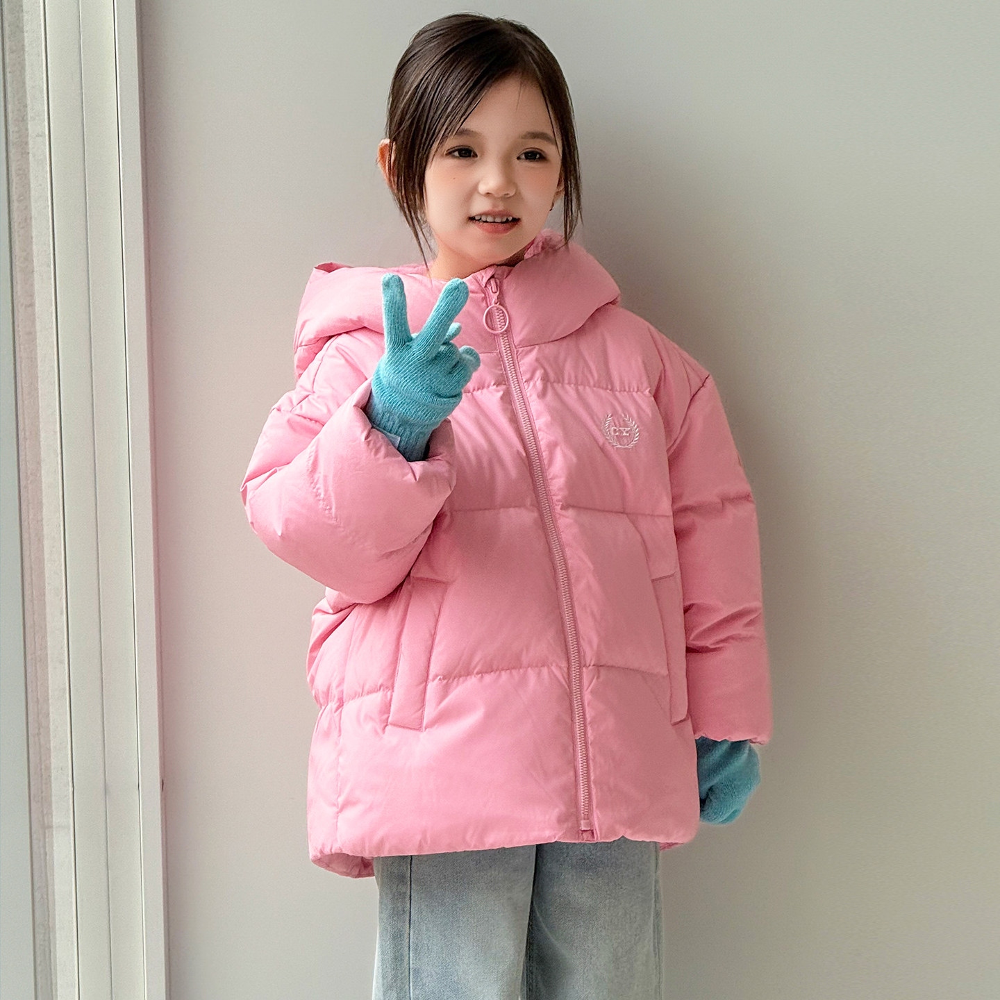 儿童装羽绒服男童加厚款小中大童女童羽绒服外套宝宝羽绒服连帽款