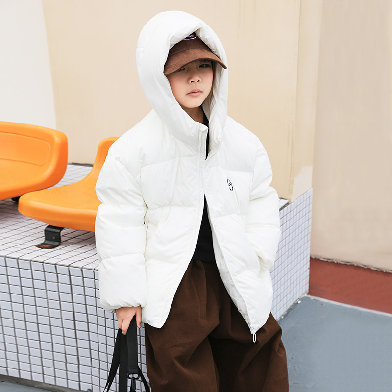 儿童装羽绒服男童加厚款小中大童女童羽绒服外套宝宝羽绒服连帽款