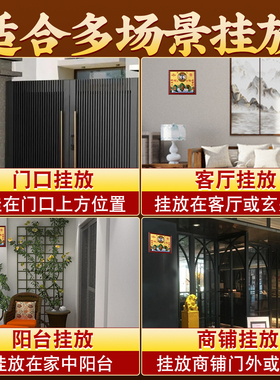 纯铜麒麟山海镇凸镜家居摆件