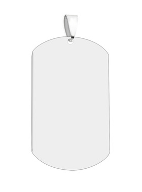 跨境个性空白军牌吊坠激光刻字整量生产不锈钢简约