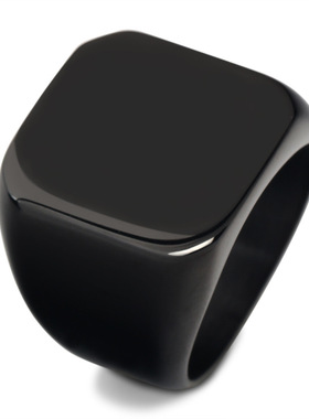 钛钢指环可激光304不锈钢简约光面19MM跨境欧美热卖戒指复古