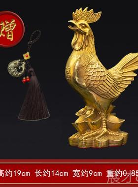 正品金鸡鸡摆件头生财祥物发财吉大铜公鸡生肖家居玄关客厅卧室床