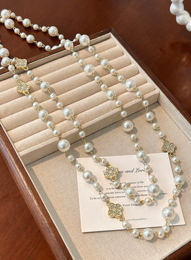 长款珍珠项链女叠戴款2025新款