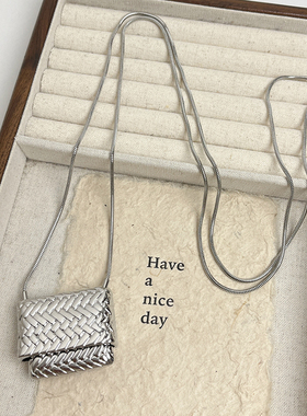 中古编织包包长款毛衣链2024新款爆款项链女高级感独特气质配饰