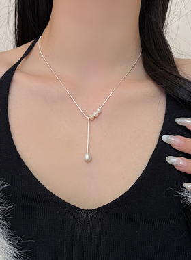 巴洛克淡水珍珠轻奢复古锁骨链