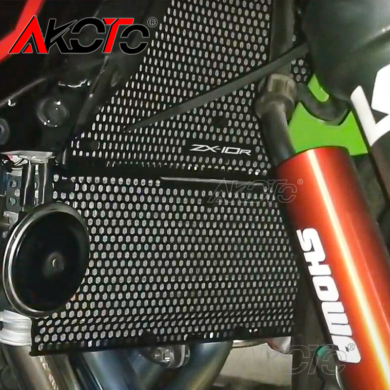 适用川崎大牛 ZX10R ZX10RR改装水箱保护网散热器防护罩水箱网-图0