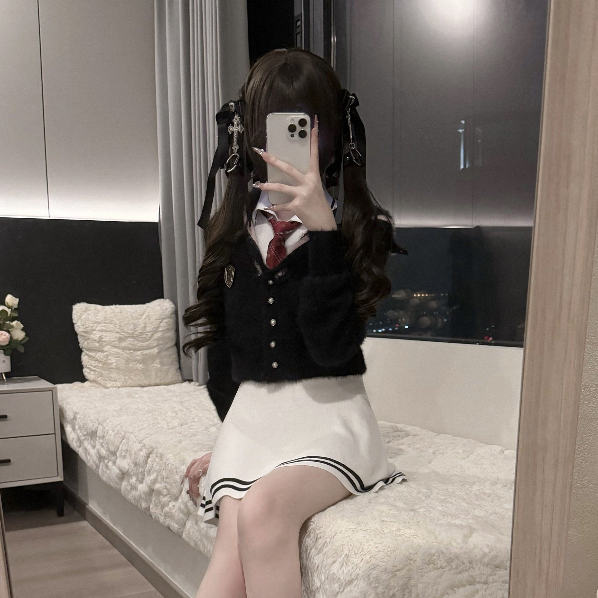 原创自制仿水貂绒海军领学院风针织小樱cos自设穿搭开衫毛茸茸,淘宝优惠券,粉丝福利购,淘宝优惠卷