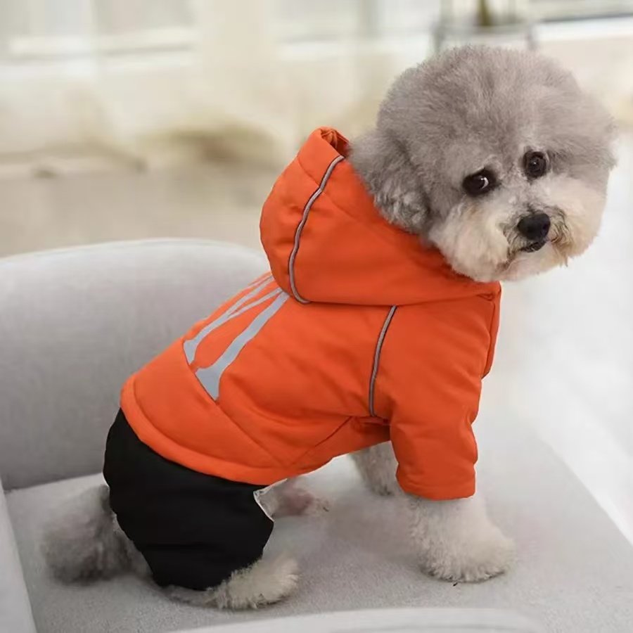 宠物衣服狗狗秋冬款带帽套装四脚衣防风泰迪比熊幼犬小狗服装棉衣,淘宝优惠券,粉丝福利购,淘宝优惠卷