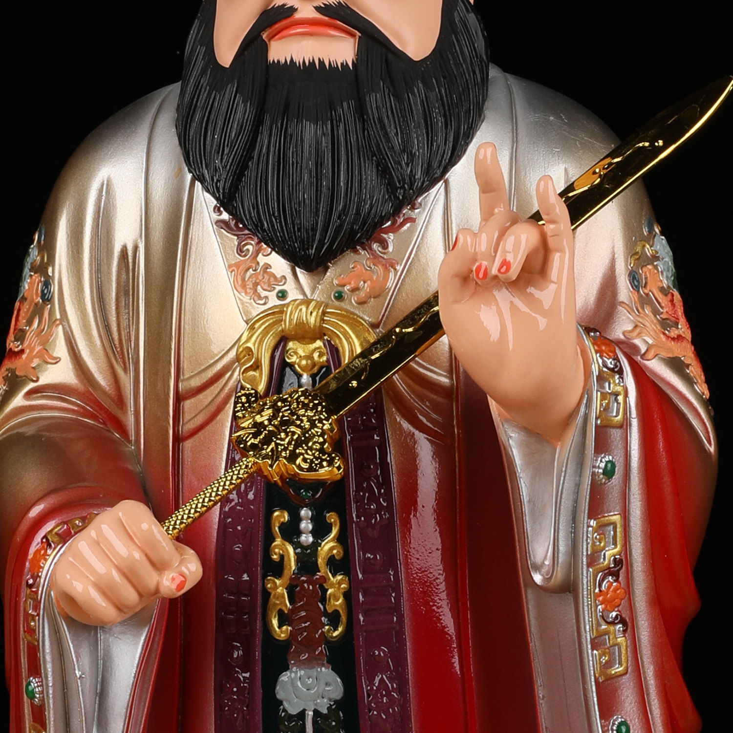张天师神像龙虎山正一真人张道陵祖师像体真身摆件张道长树脂供奉