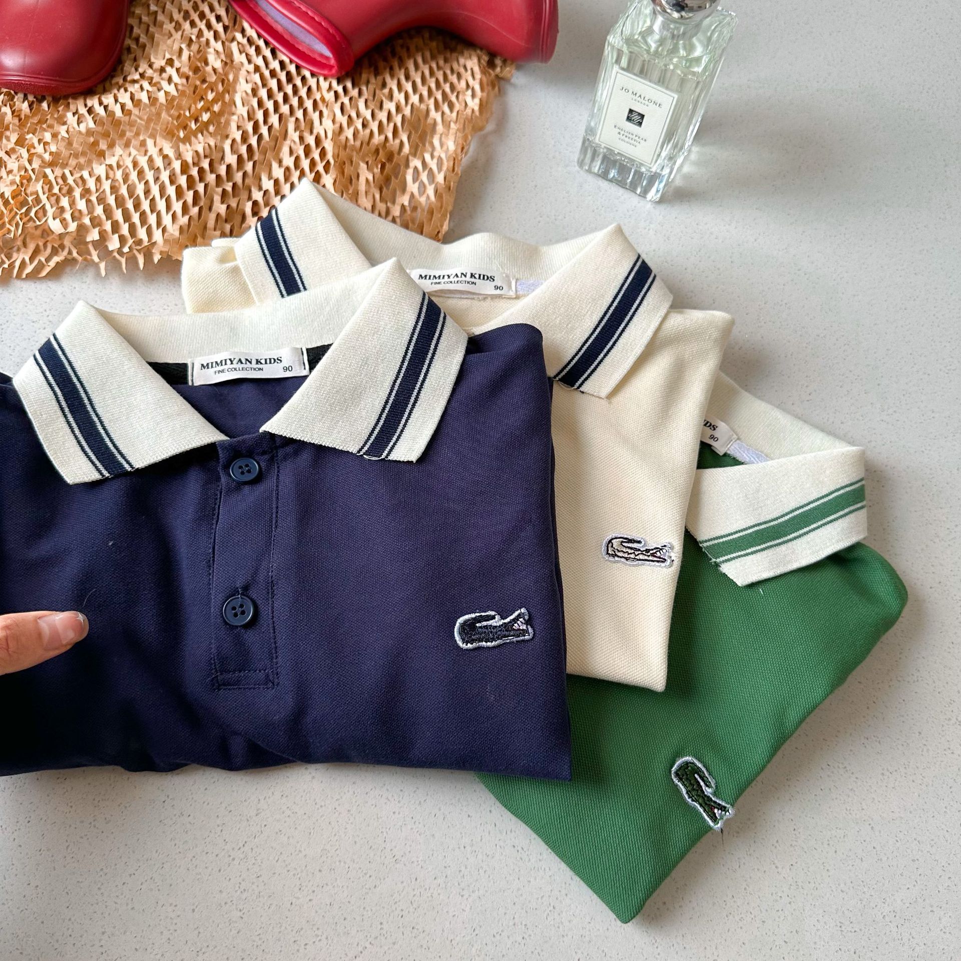 男童棉polo衫2025小童针织宽松T恤夏季薄款翻领上衣潮童百搭短袖,淘宝优惠券,粉丝福利购,淘宝优惠卷