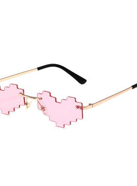 欧美时尚彩色爱心墨镜凹造型眼镜