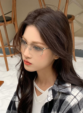 欧美潮流Y2K千禧辣妹女无框一体式连体墨镜个性显瘦太阳眼镜男潮