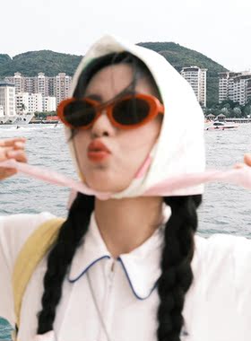 杨超越同款橘色墨镜女高级感